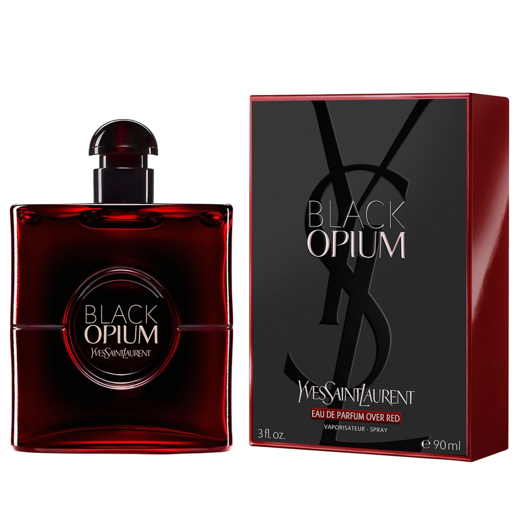 Black Opium Over Red 3.0 oz Eau de Parfum for Women - Long-Lasting Floral Vanilla Fragrance, Perfect for Evening Events & Date Nights