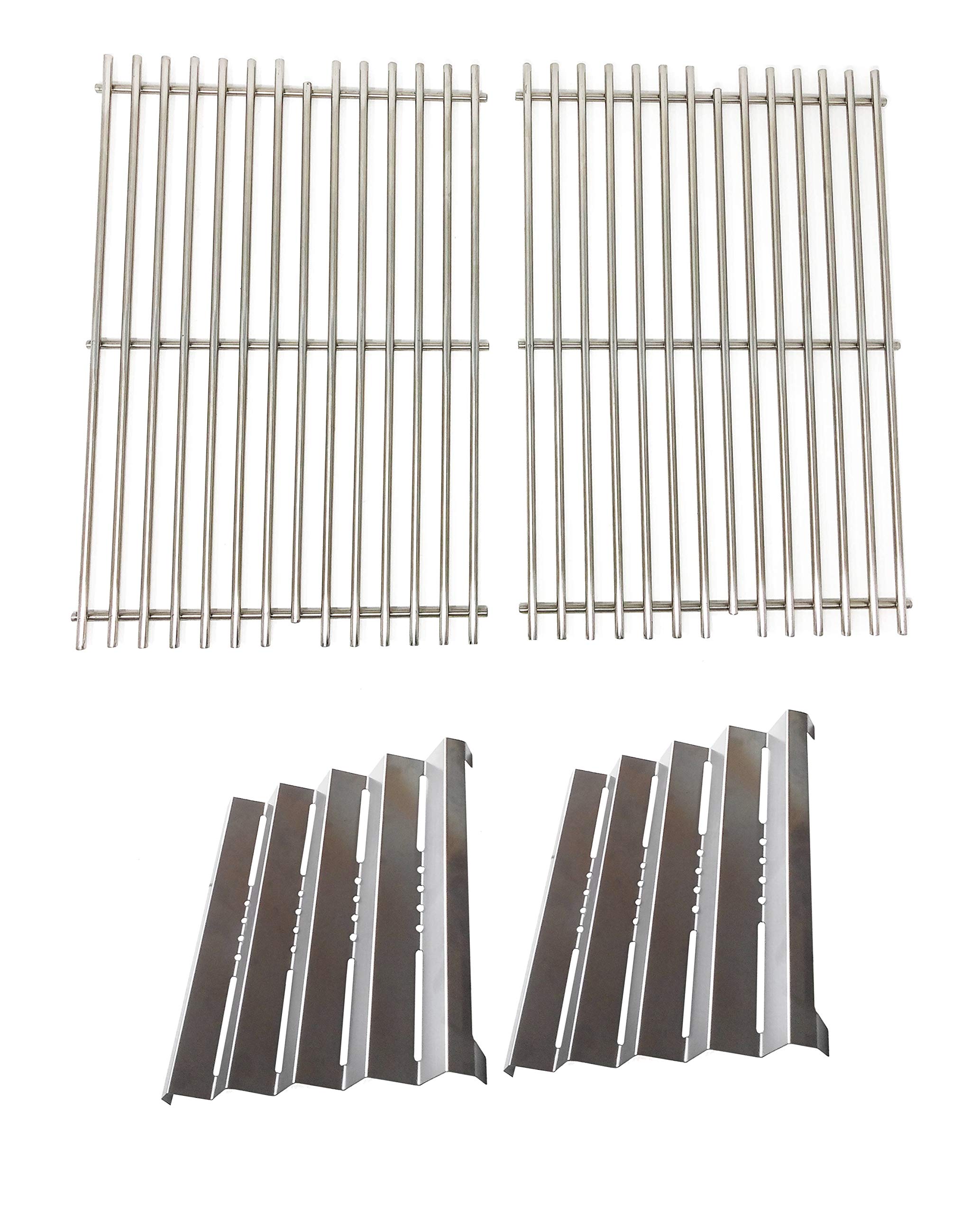 Replacement Grill Kit for Uniflame SG380 Gas Grill Models - 2 Heat Plates & Stainless Steel Cooking Grids - Perfect for Backyard BBQs, Camping & Outdoor Cooking