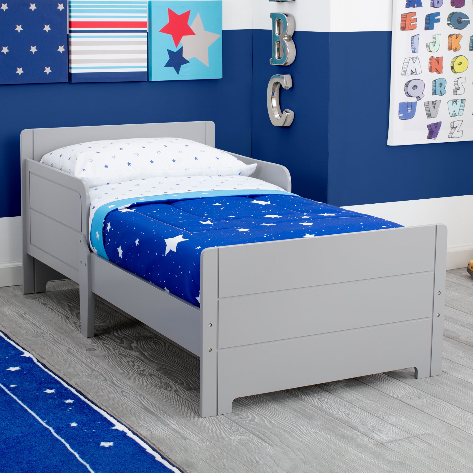 MySize Toddler Bed - Adjustable Wooden Toddler Bed for Kids 2-5 Years | Safe & Sturdy Transition Bed for Nursery, Daycare or Travel | Perfect for Growing Toddlers
