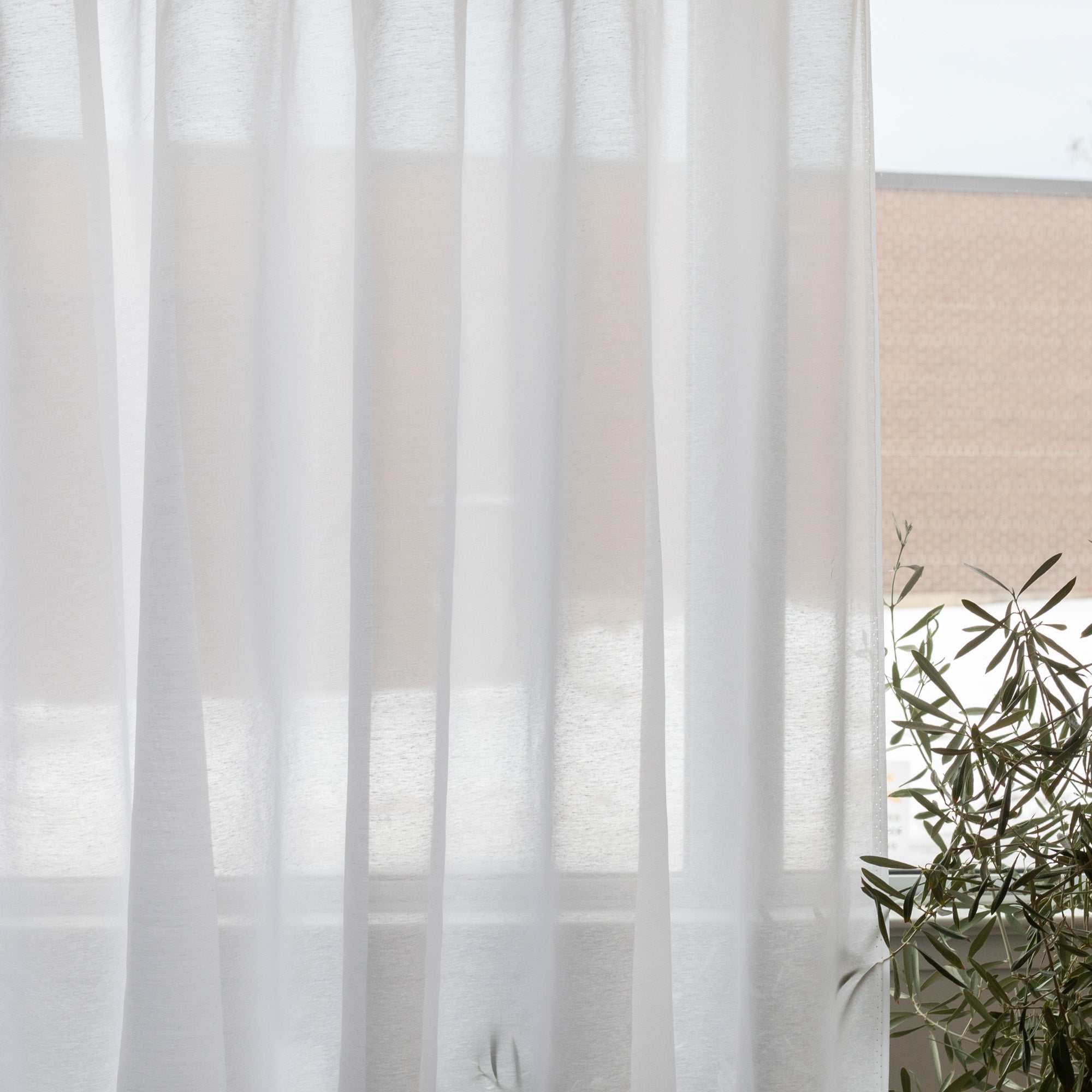 Lining Fabric - Double Width Sheer White Curtain Material for Home Decor & Window Treatments