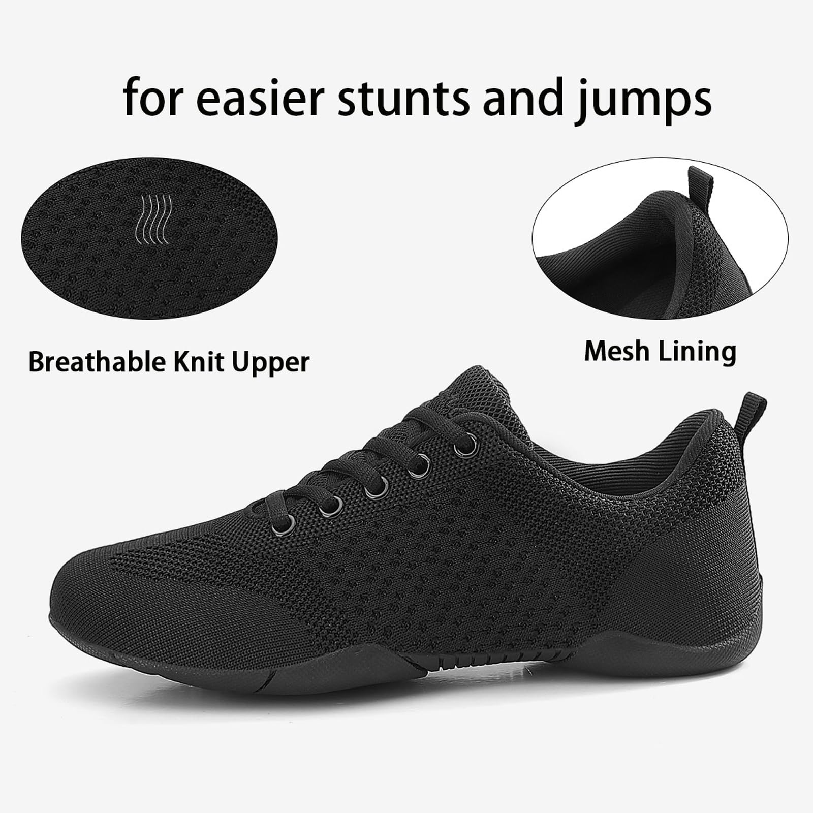 Girls Cheerleading Shoes - Women's Dance Sneakers for Tumbling, Aerobic Fitness & Training - Perfect for Cheer Practice, Gym Workouts & Dance Classes