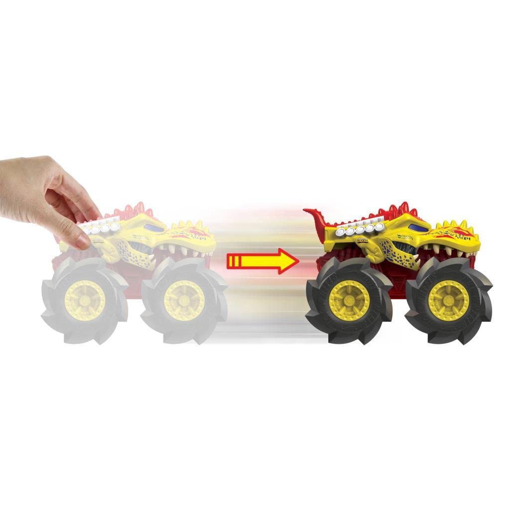 Hot Wheels Monster Trucks 1:43 Scale Die-Cast Toy Car - Twisted Tredz Mega Wrex - Collectible Vehicle for Kids & Adults - Perfect for Play, Display & Gifting