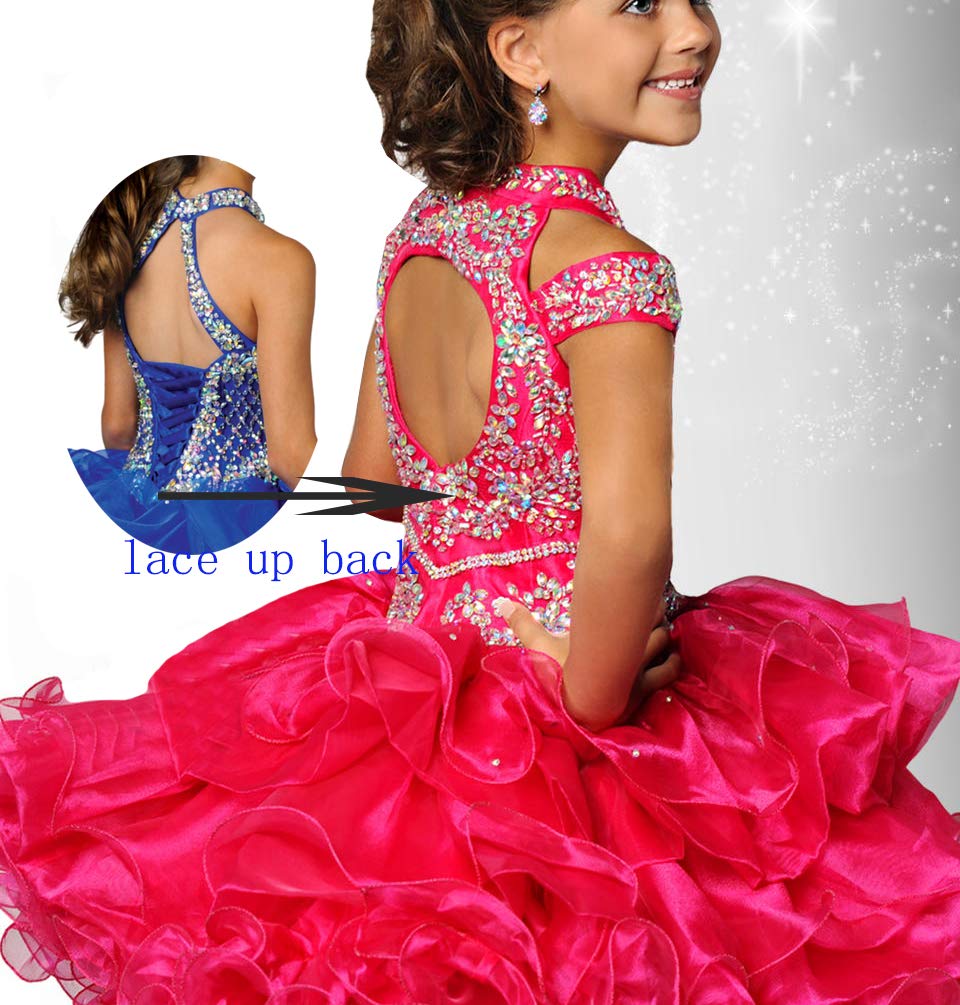 Junguan Off Shoulder Cupcake Pageant Dress for Baby Girls - Short Glitter Tutu Dress for Birthday Party, National Costume, ST005 | Perfect for Infant Pageants, Photo Shoots & Special Occasions