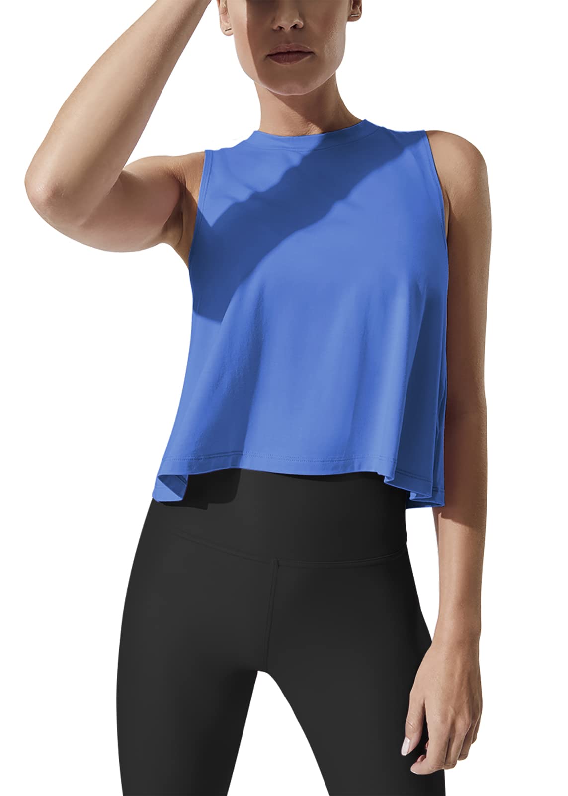 Women's Mippo Crop Tops - Breathable Workout Shirts & Flowy Athletic Tank Tops for Yoga, Running & Gym - Summer Fitness Apparel