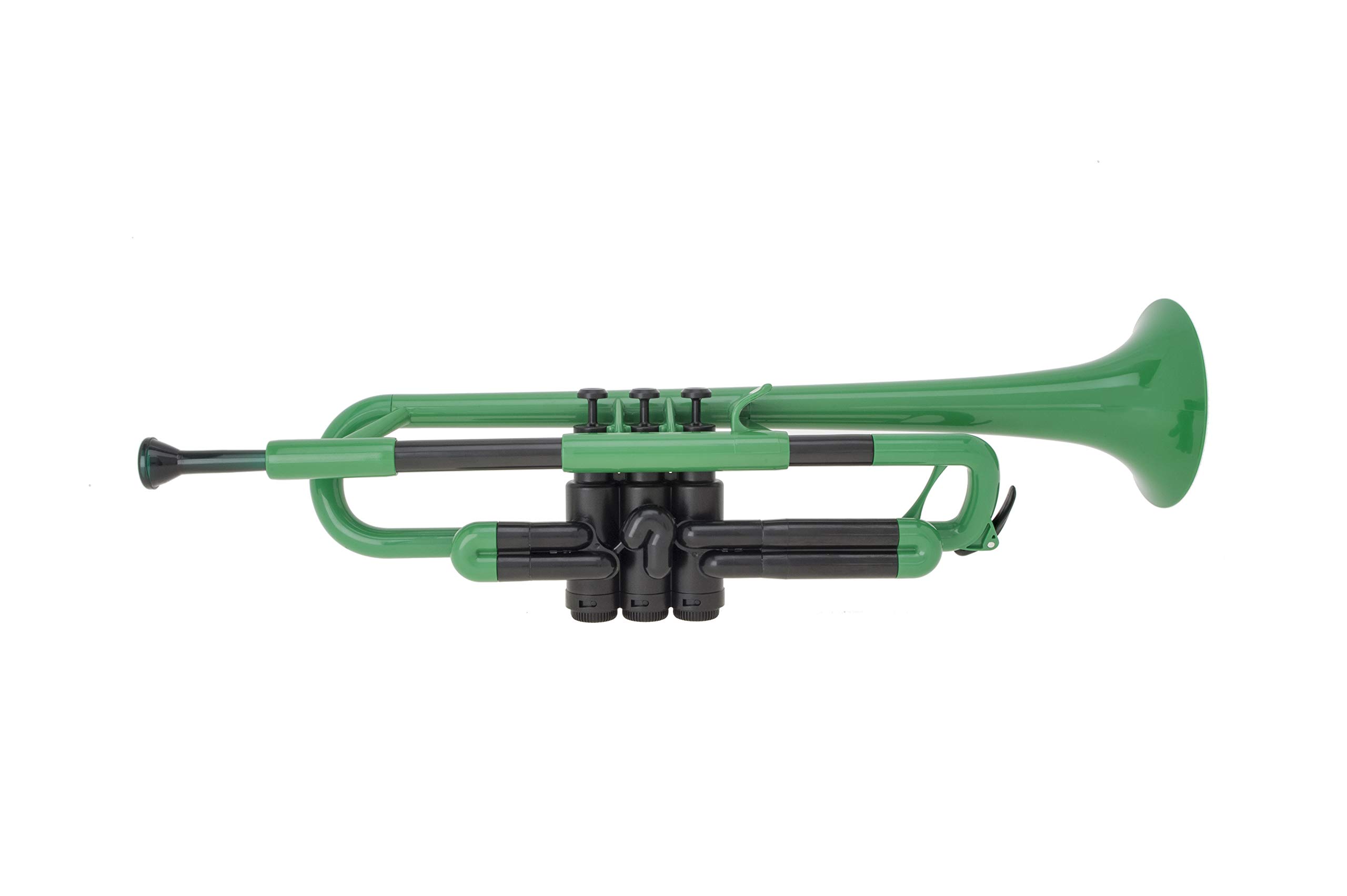 PTRUMPET1G Green Plastic Trumpet - Lightweight & Durable Beginner Instrument for Kids & Students - Perfect for School Bands, Music Lessons & Home Practice (2016 Model)