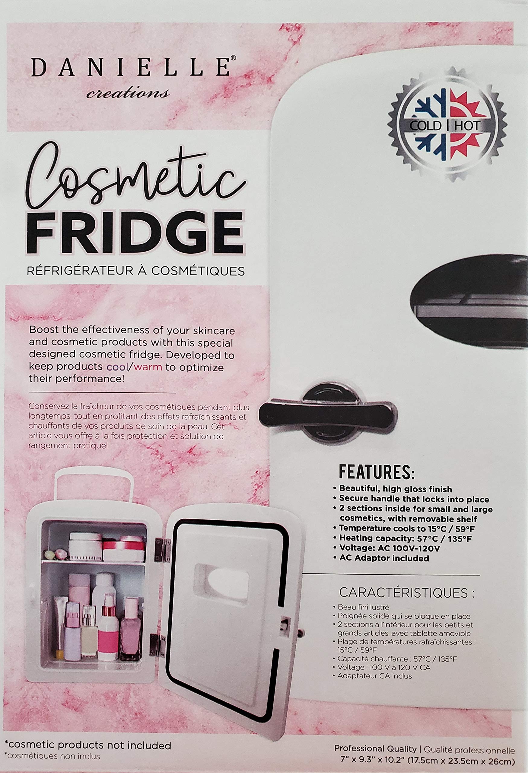 Mini Fridge Cooler & Warmer for Makeup, Skincare, Medications - Portable Cosmetic & Medicine Refrigerator for Home, Office, Dorm (White) - Perfect for Storing Serums, Perfumes & Insulin Safely