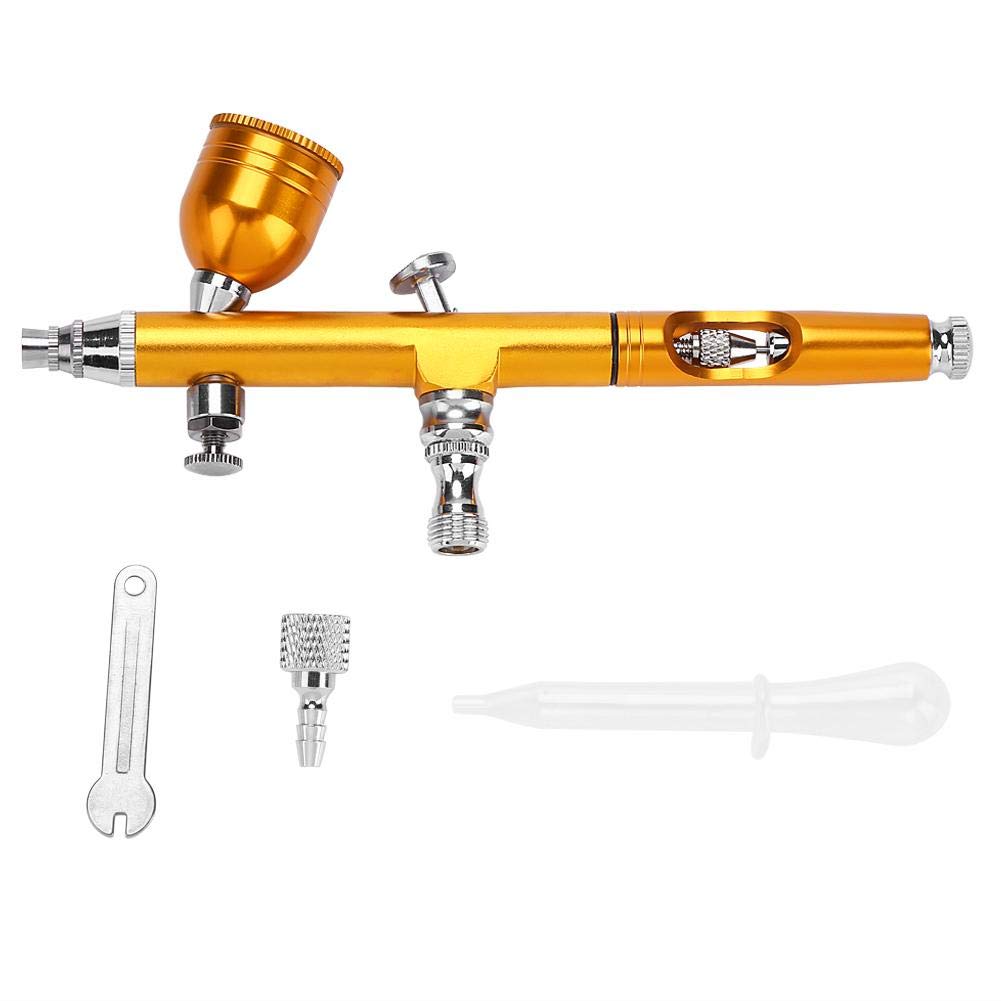 Professional Airbrush Kit - High-Quality Spray Gun for Tattoo Art, Facial Moisturizing & Pore Cleaning | Water Machine Accessory Tool (Gold) | Perfect for Salon, Home Spa & DIY Beauty Treatments