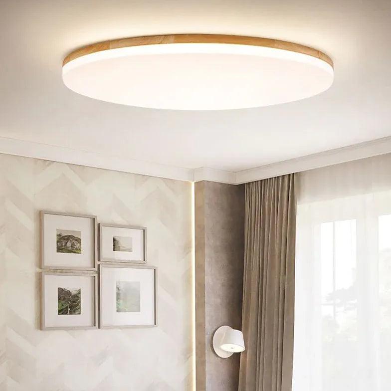 White Soft Light Flush Mount Ceiling Light - Modern Bedroom Lighting Fixture for Cozy Ambience & Relaxing Atmosphere