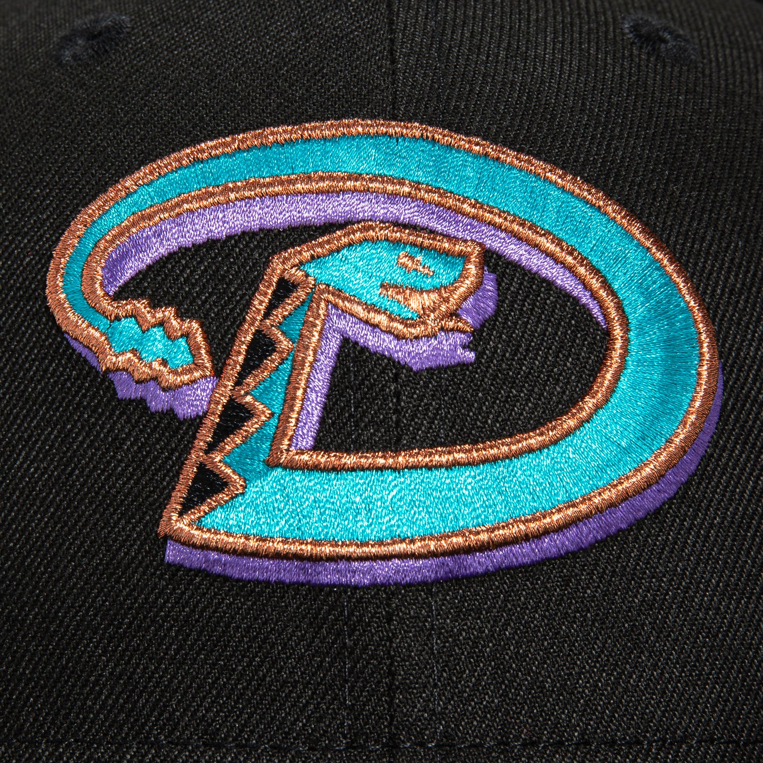 New Era 59Fifty Arizona Diamondbacks Inaugural Patch Snapback Hat - Black, Teal, Purple & Metallic Copper | MLB Baseball Cap for Fans & Collectors | Game Day, Streetwear & Sports Fashion Accessory