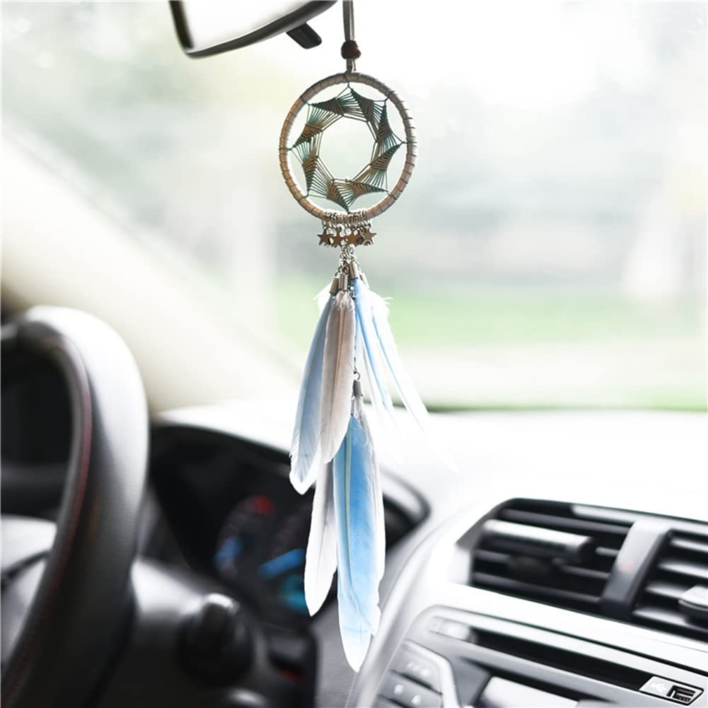 Zcargel Handmade Dream Catcher for Cars - Boho Car Rearview Mirror Decor Pendant, Bedroom & Home Wall Hanging Ornament for Living Room, Balcony - Perfect for Road Trips, Home Decor & Gift Giving