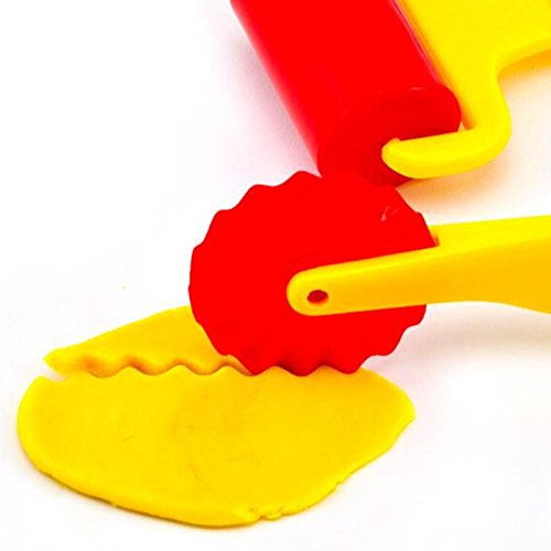 DesignerBox 6-Piece Clay Dough Tools Kit - Art Modeling Set with Rollers, Molds & Cutters - Plastic Play Dough Tools for Kids - Perfect for DIY Crafts, School Projects & Sensory Play Activities