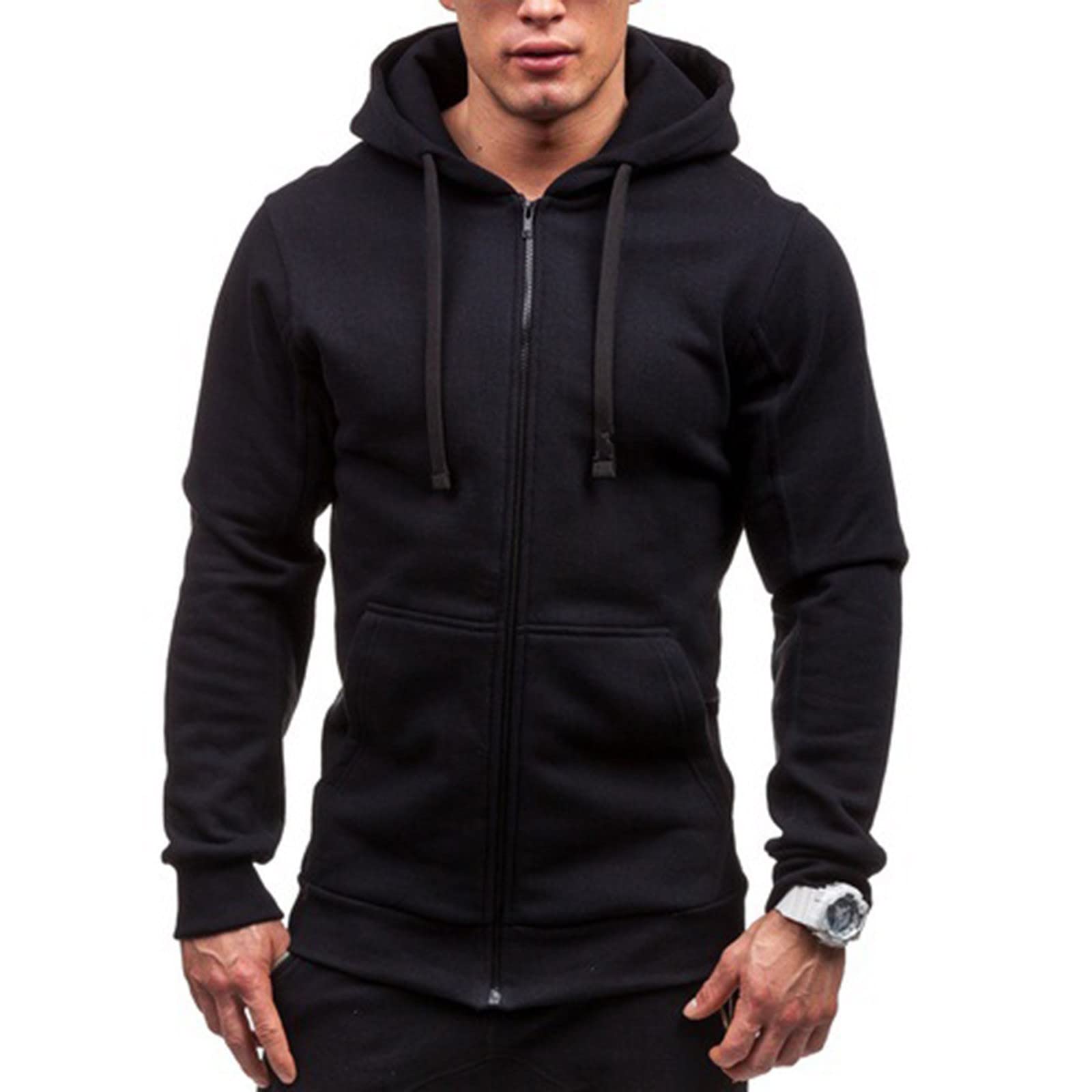 Men's Zip-Up Hoodie with 3D Paisley Print - Casual Pullover for Streetwear