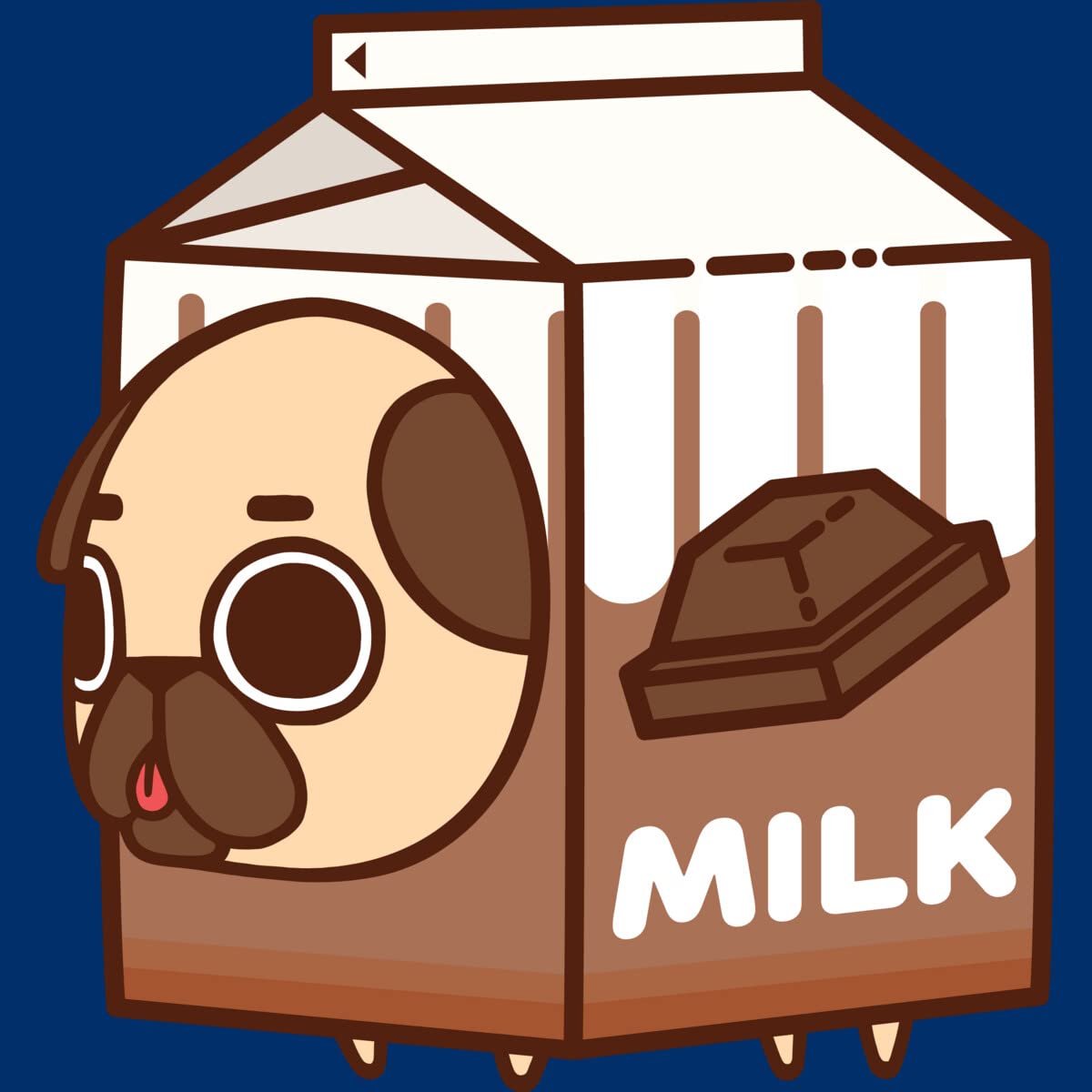 Design By Humans Men's Puglie Chocolate Milk Graphic Tank Top - Soft Cotton Tee for Casual Wear, Summer Outfits & Gifts