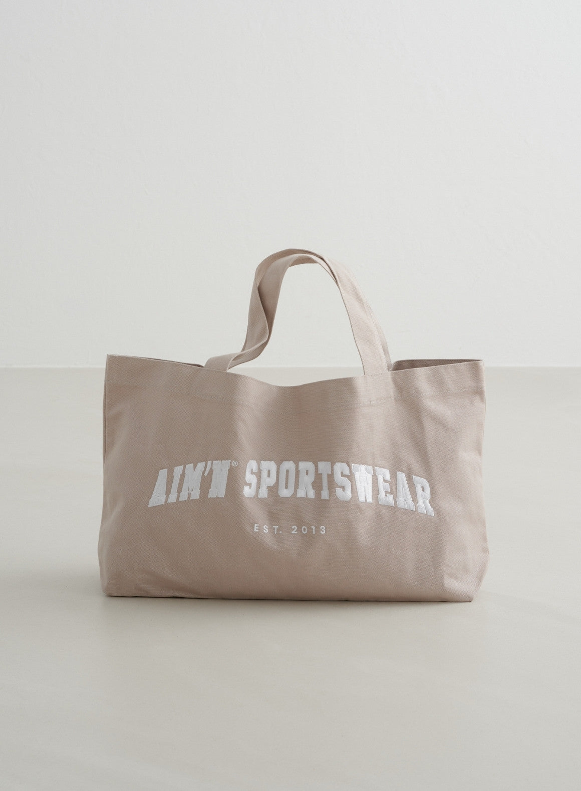 Dark Clay Varsity Tote Bag for Women - Stylish Canvas Shoulder Bag with Leather Straps - Perfect for Work, School, Travel & Shopping