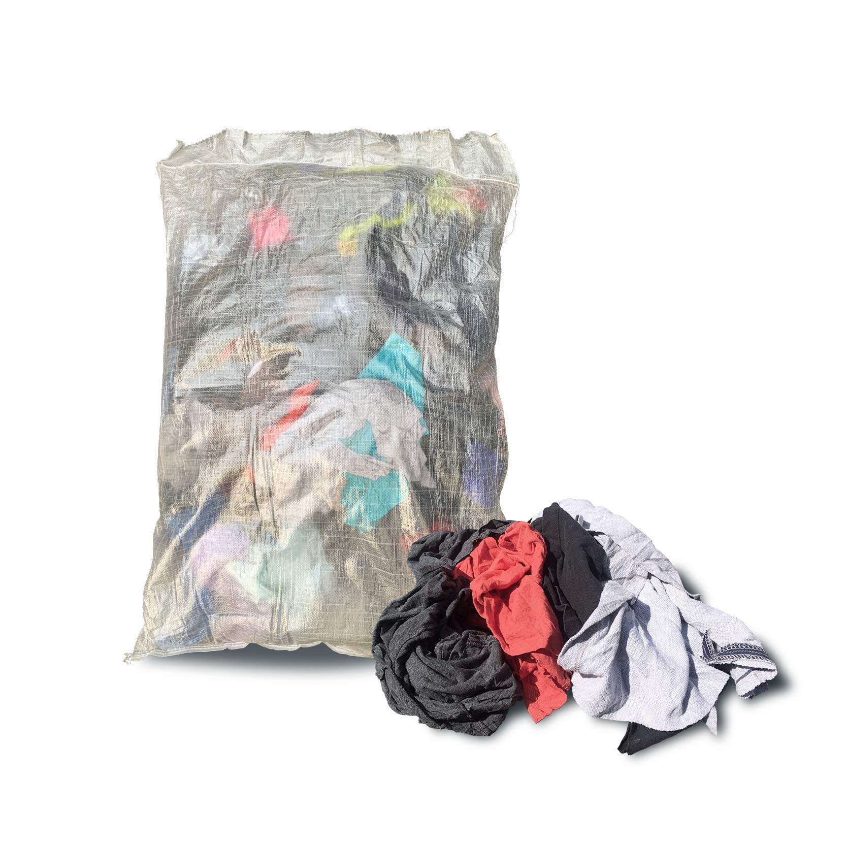 **25 LB Cotton Rag Bale - Premium Shop Rags, Cleaning Towels & Wiping Cloths (Recycled Cotton/Nylon Blend) - Ideal for Automotive, Industrial & Household Cleaning**