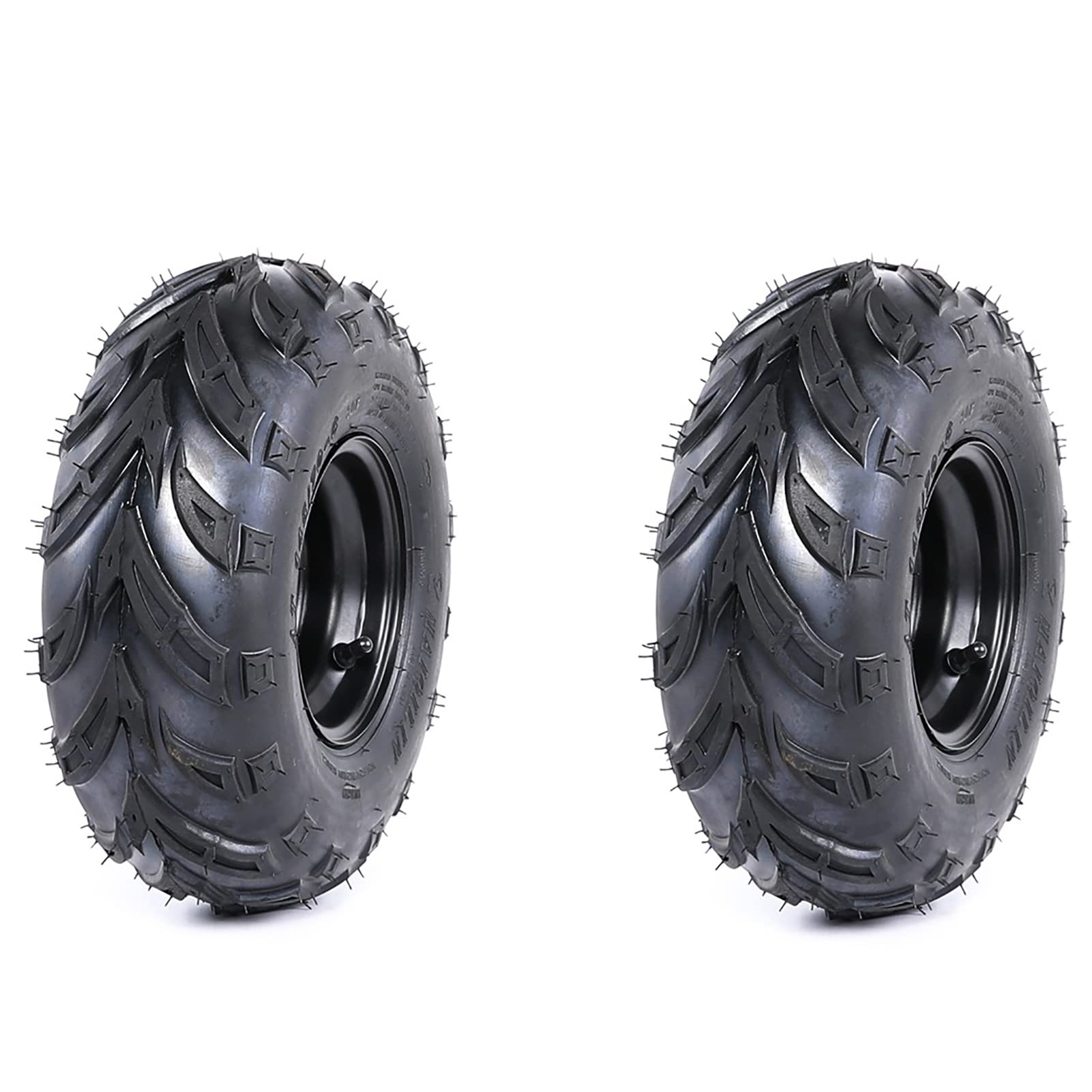 145/70-6 ATV Lawn Tires & Wheel Rim Assembly - Heavy Duty Mini Buggy & Mower Bike Tires (2 Pack) - Perfect for Off-Road, Yard Work & Small Utility Vehicles