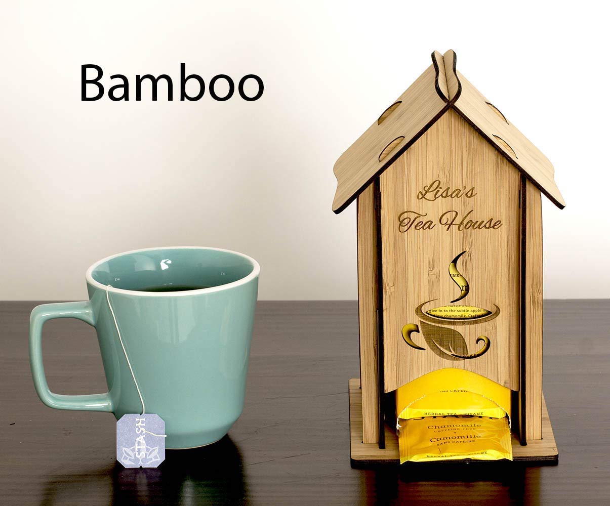 Personalized Tea Bag Holder & Dispenser for Tea Lovers - Elegant Tea Storage Organizer for Kitchen, Office, or Gift - Perfect for Loose Leaf Tea & Tea Bags