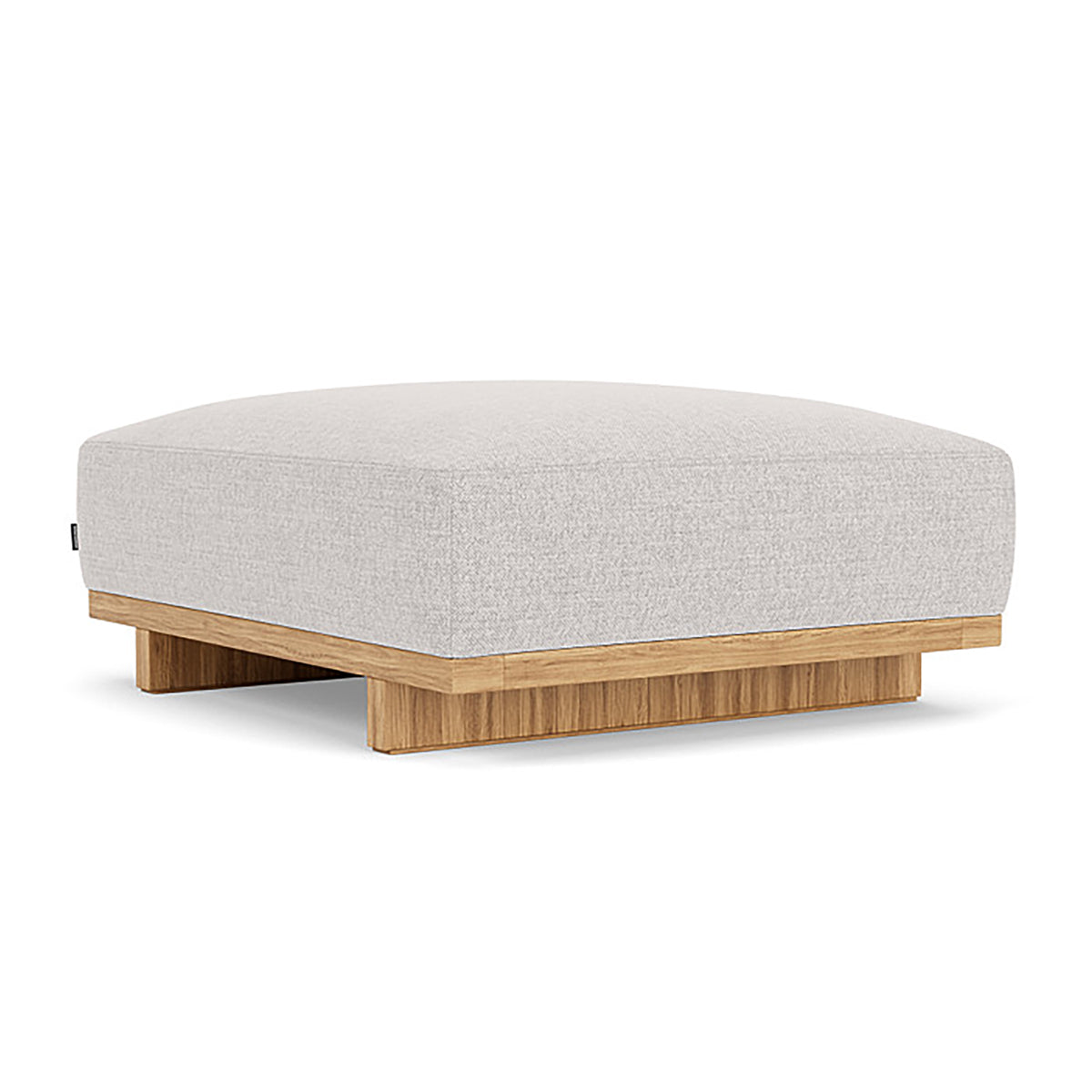 Aya Fabric Ottoman Stool with Storage - Solid Oak Wood Frame, Soft Upholstered Seat - Perfect for Living Room, Bedroom, or Nursery Storage & Extra Seating