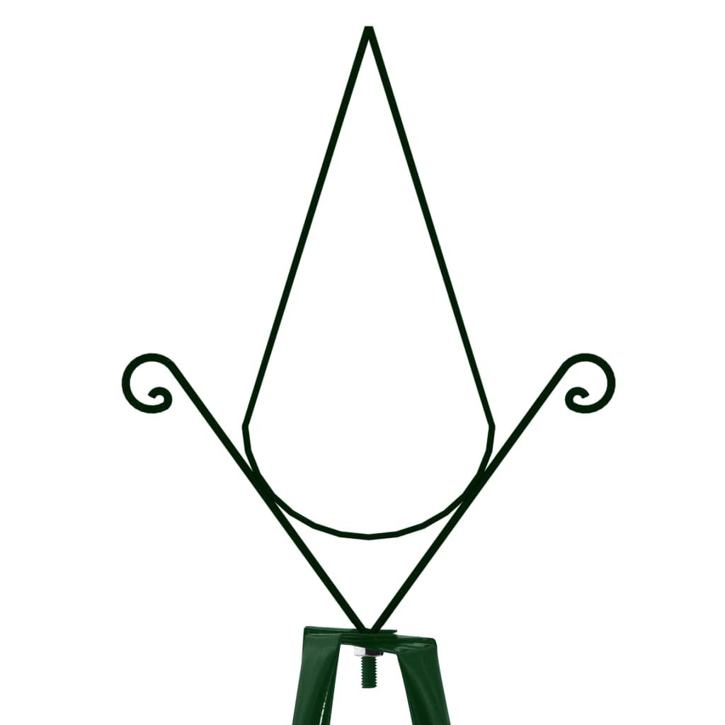 SKM Garden Climbing Plant Trellis - 2 Pack Dark Green Metal Plant Support 13.8
