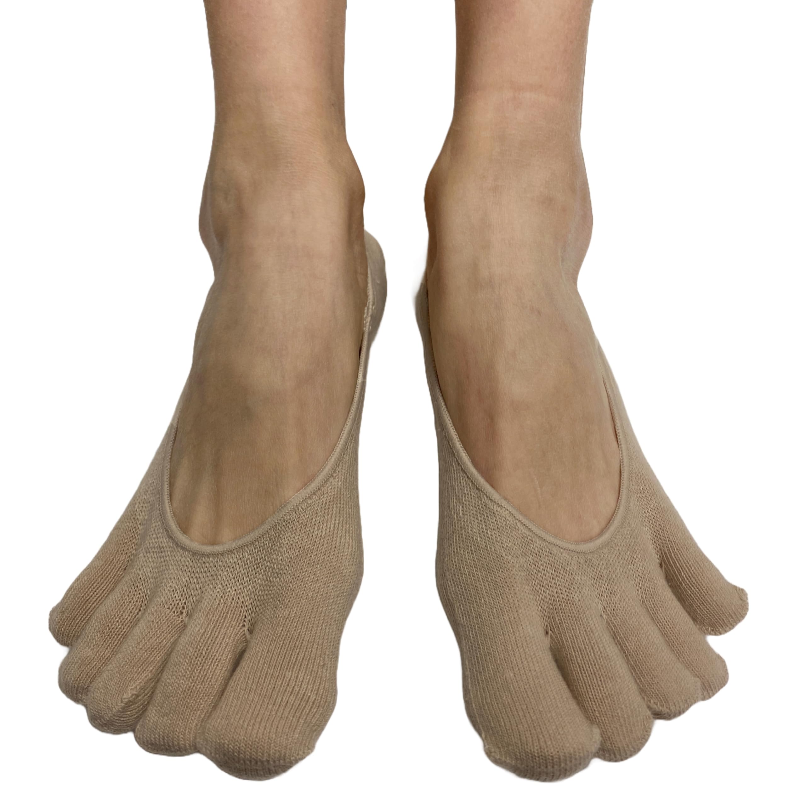 COUVER Men's/Women's Super Low Cut 5-Toe Socks - Breathable & Comfortable Toe Socks for Yoga, Running, Sports & Everyday Wear