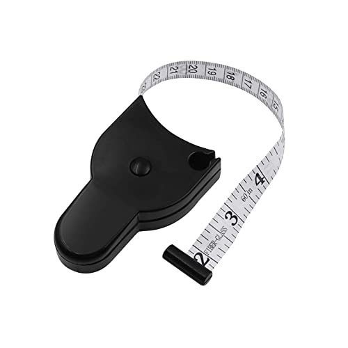 Zzcute 60 Inch (150CM) Automatic Retractable Body Measuring Tape - Portable Multifunctional Fitness Ruler Tool for Body Measurement, Weight Loss Tracking & Tailoring (Black) | Perfect for Home Gym, Sewing & Health Monitoring