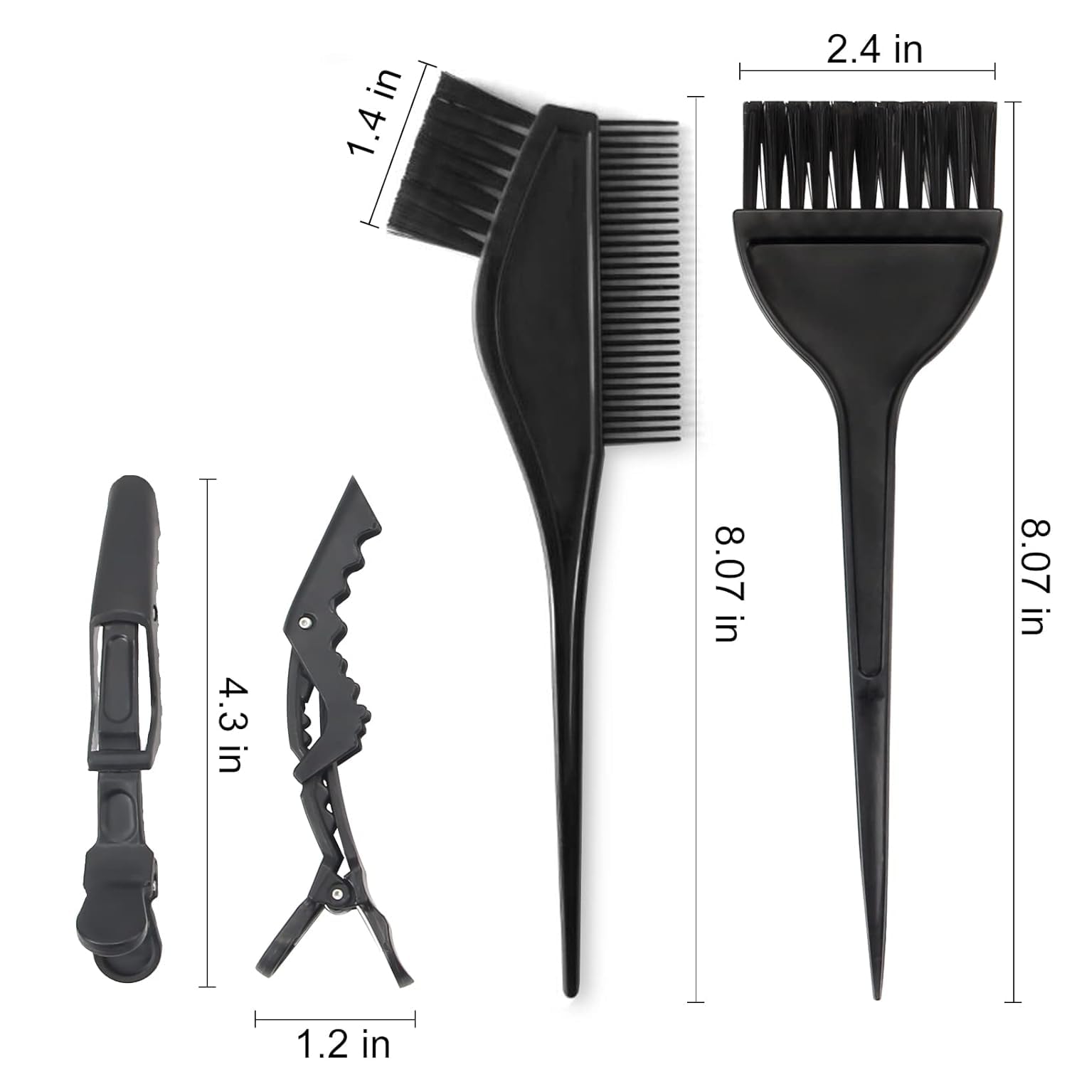 Eltihr 5Pcs Professional Salon Hair Coloring Kit - Hair Bleach & Dye Set with Brush, Mixing Bowl & Clips for Home & Salon Use | Perfect for DIY Hair Color, Highlights & Balayage