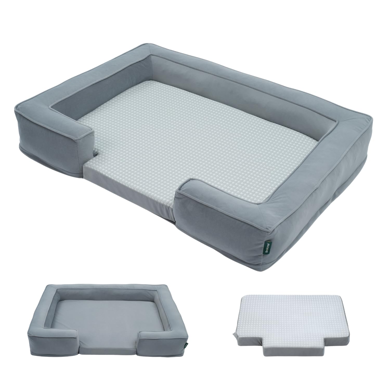 **Orthopedic Dog Bed for Extra Large Dogs - Cooling Pet Sofa with Removable Washable Cover, Supportive Foam & Waterproof Lining - Non-Slip Bottom (44