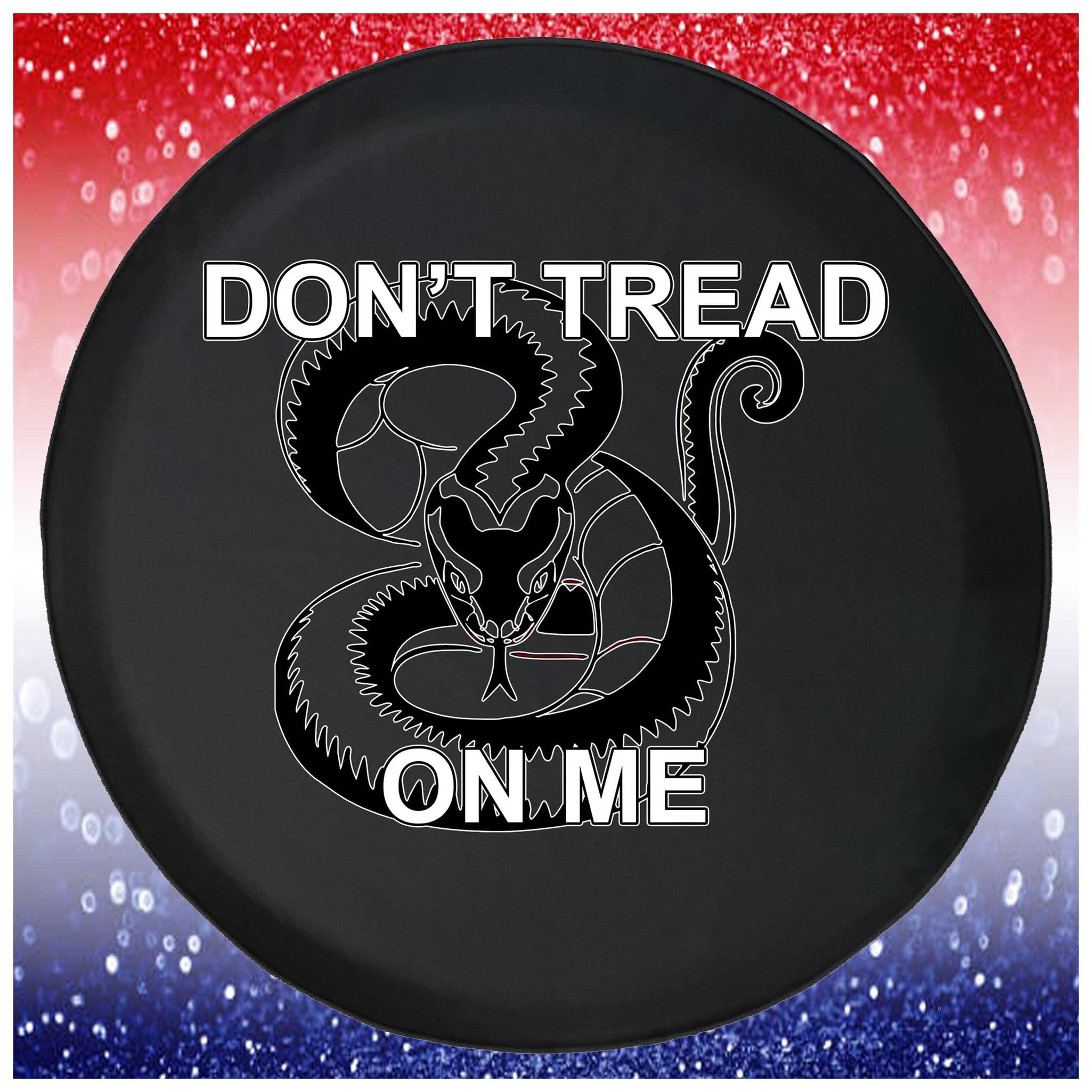 31 Inch Black Spare Tire Cover with Green Snake & Skulls Design - Durable Accessory for Trucks, SUVs, RVs & Trailers | Perfect for Off-Road Adventures & Camping Trips