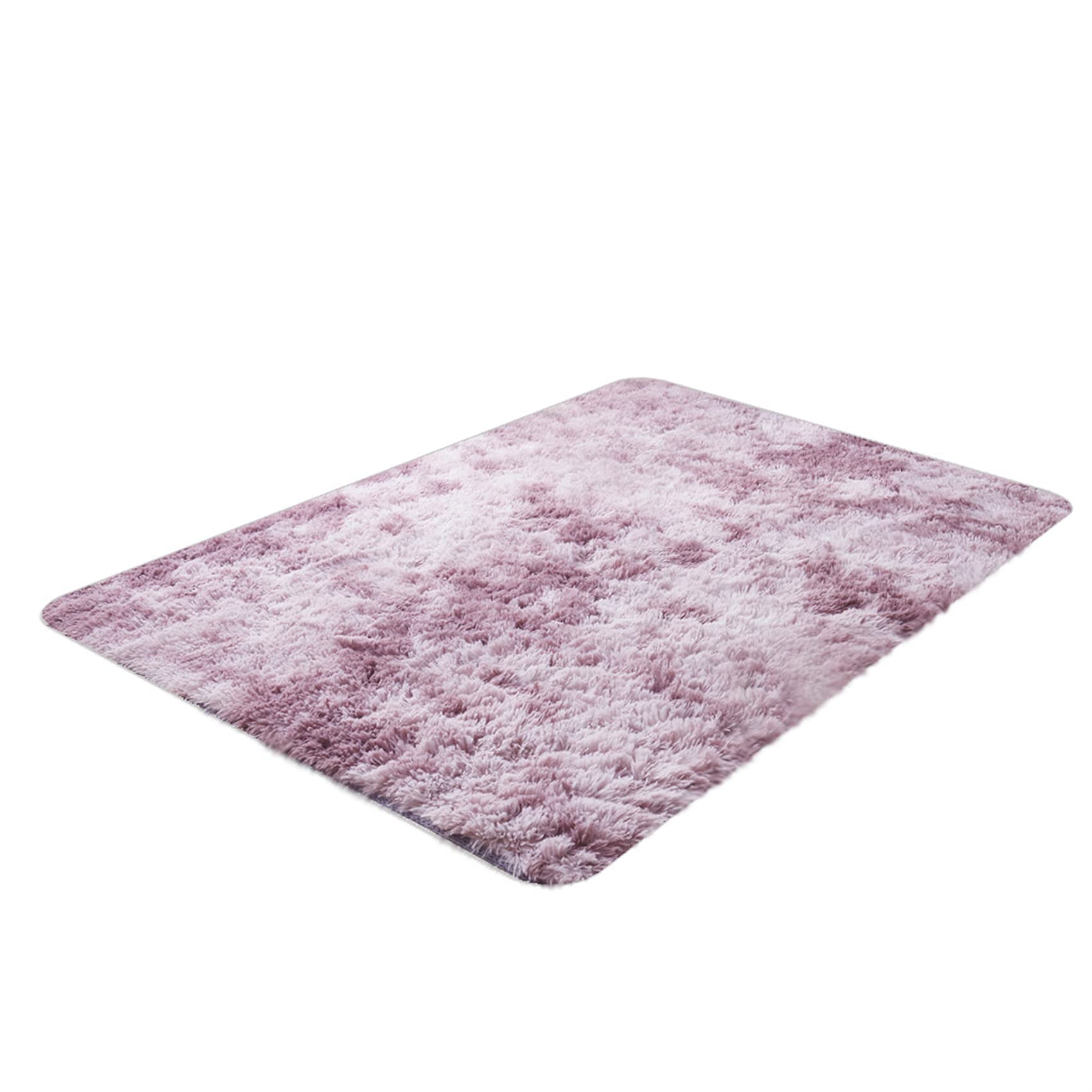 Soft Fluffy Shaggy Area Rugs - Anti-Slip Modern Living Room & Bedroom Carpet - 40x60 cm Purple Floor Mat for Kids Room, Hallway Decor - Cozy Home Accent for Family Spaces