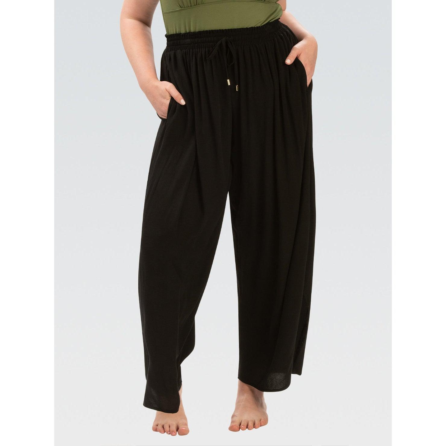 Dolfin Solid Palazzo Pant Cover Up - Stylish Swimwear Cover-Up for Women - Perfect for Beach, Pool, and Vacation Outfits