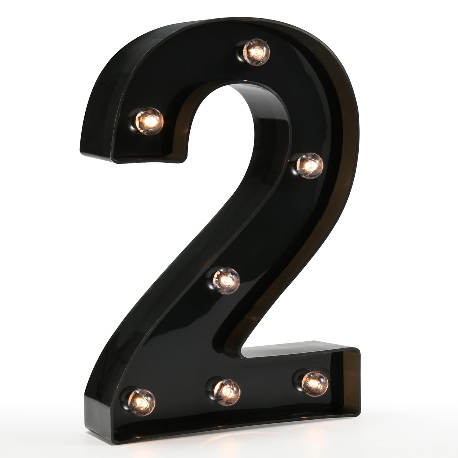 LED Marquee Number Sign - Light Up Black Alphabet & Number Lights for Home, Bar, Christmas, Birthday, Wedding Decor - Perfect for Night Lights & Party Decorations