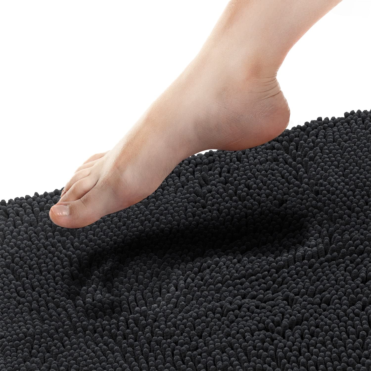 Premium Tafts Bathroom Rugs - Ultra Soft Chenille Microfiber Bath Mat with Memory Foam, Super Absorbent & Machine Washable, Non-Slip Shaggy Floor Mat for Bathroom (21