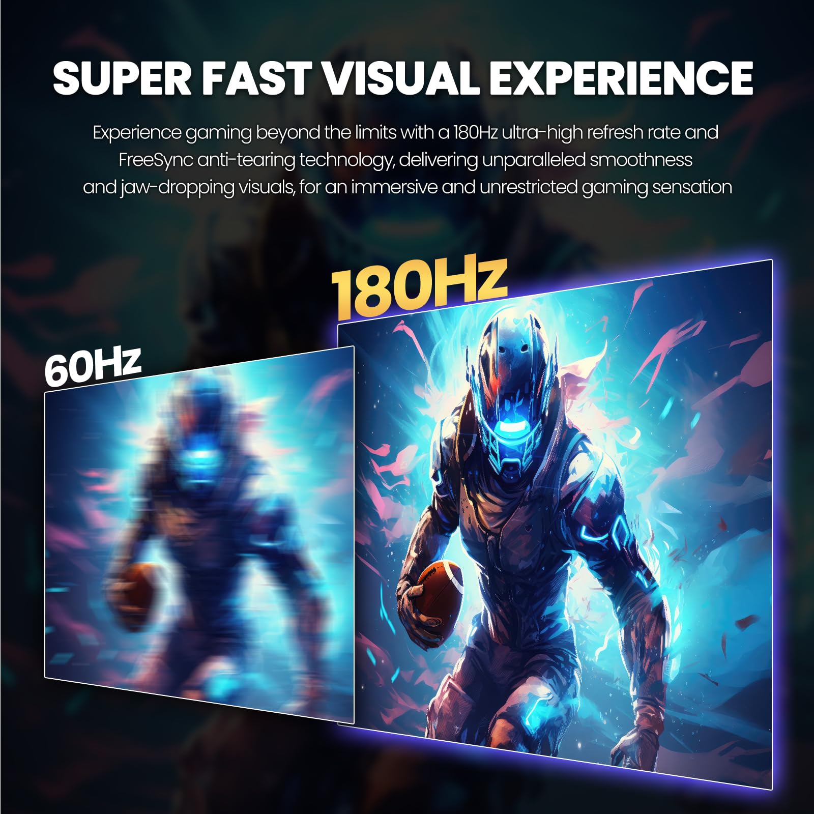 CRUA 32 Inch Curved Gaming Monitor - FHD 1920x1080P, 144Hz/180Hz, 1800R VA Panel, 120% sRGB, AMD FreeSync, HDMI & DP Ports, VESA Mountable - Black | Perfect for Esports, PC Gaming & Home Office Setup