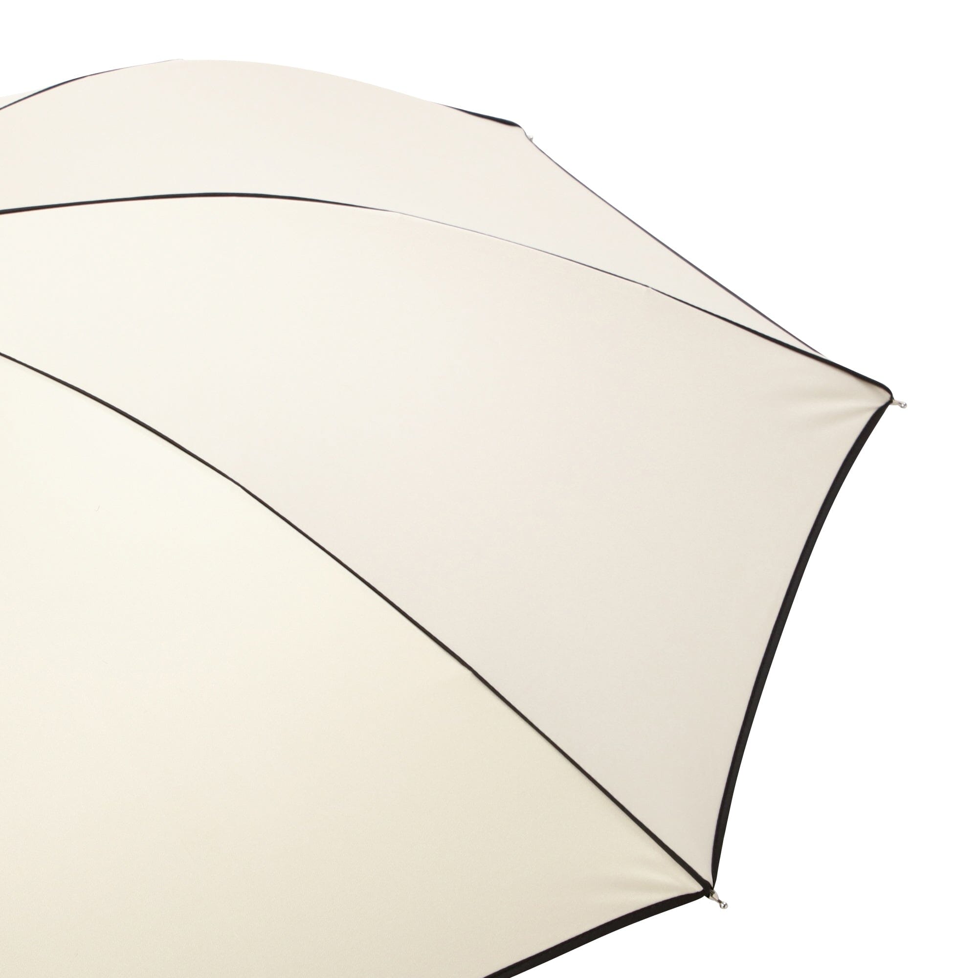 50cm Beige Blackout Piping Long Umbrella - Sun Protection & Rain Shield for Outdoor Activities, Beach, Hiking, and Daily Commute