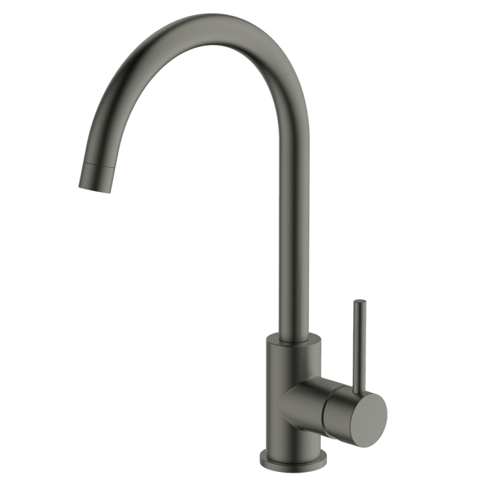 Gareth Ashton Lucia Kitchen Mixer Tap with Pull-Out Sprayer in Gun Metal Finish - 3K4 GM Model for Modern Home Kitchen Sink (Ideal for Washing Dishes, Filling Pots & Cleaning Vegetables)