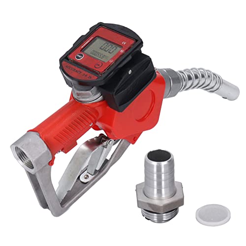 1in BSP Automatic Fueling Nozzle with Auto Shut Off - Aluminum Alloy Digital Meter for Gasoline/Diesel Fuel Transfer - Perfect for Gas Stations, Farms & Industrial Use