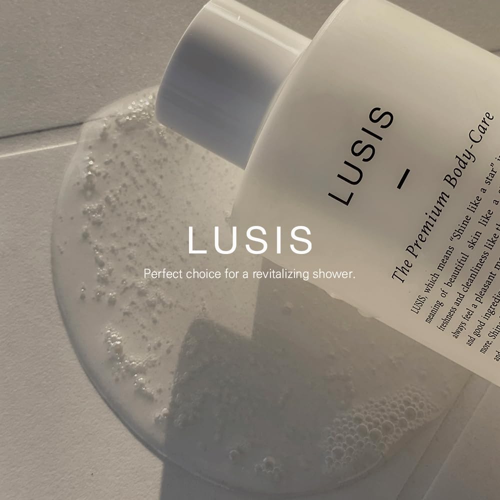 LUSIS Shine Body Wash - Moisturizing & Allergen-Free Body Cleanser (300ml) for Sensitive Skin | Gentle Daily Shower Gel for Dry & Itchy Skin Relief