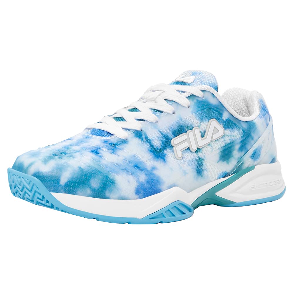 Fila Women's Axilus 2 Energized Tennis Shoes - Light Blue & White Sneakers for Women | Comfortable Court Shoes for Tennis, Running & Casual Wear
