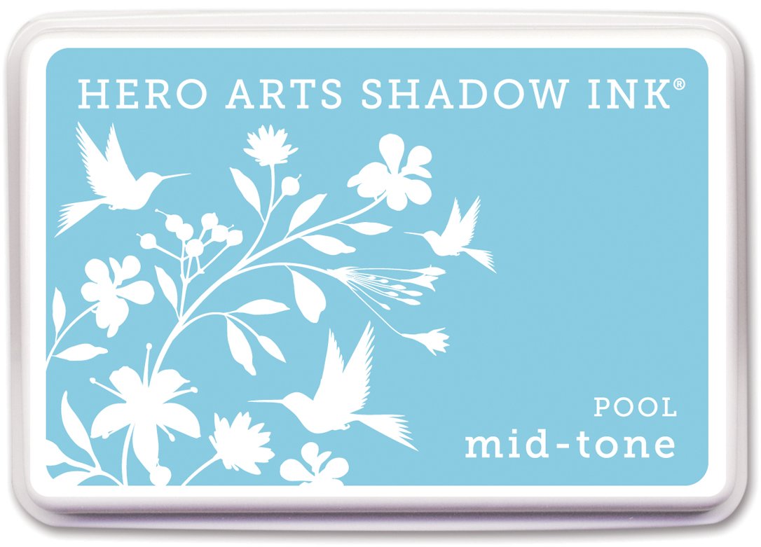 Hero Arts Rubber Stamps Shadow Ink Mid-Tone - Pool - Premium Water-Based Ink for Card Making, Scrapbooking & DIY Crafts - Perfect for Stamping, Embossing & Mixed Media Projects