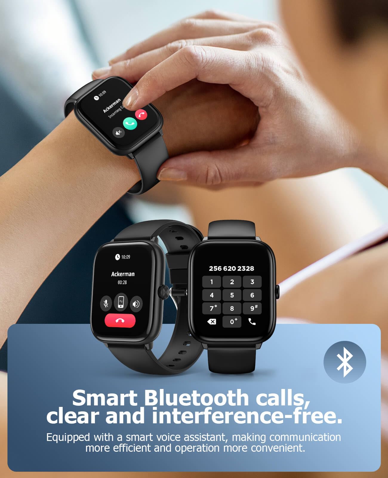 EarlySincere Smart Watch with Bluetooth Calling, 2.06