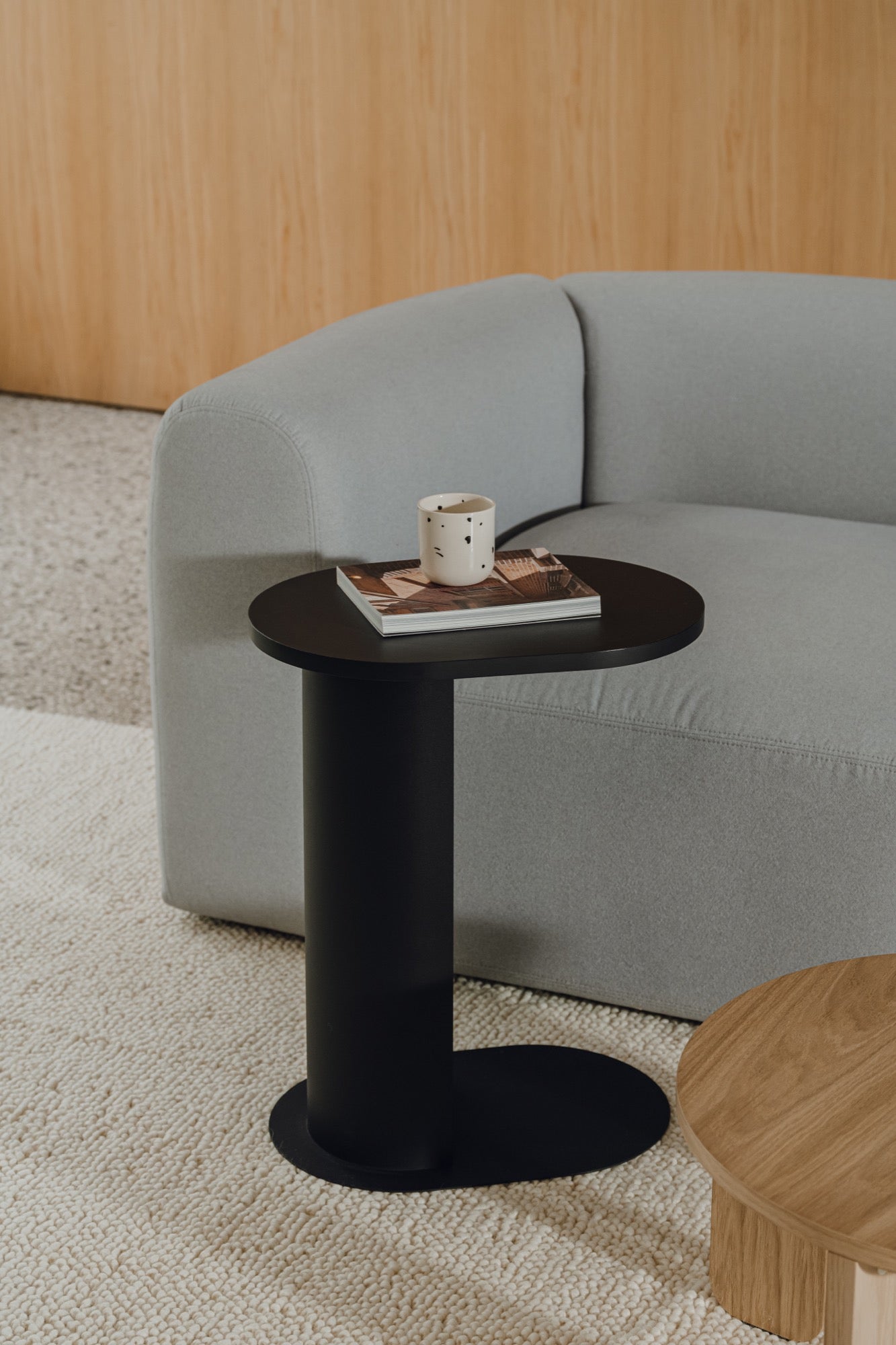 Nuno Modern Side Table - Pale Violet Accent Table for Living Room, Bedroom, or Office - Small End Table with Minimalist Design for Home Decor