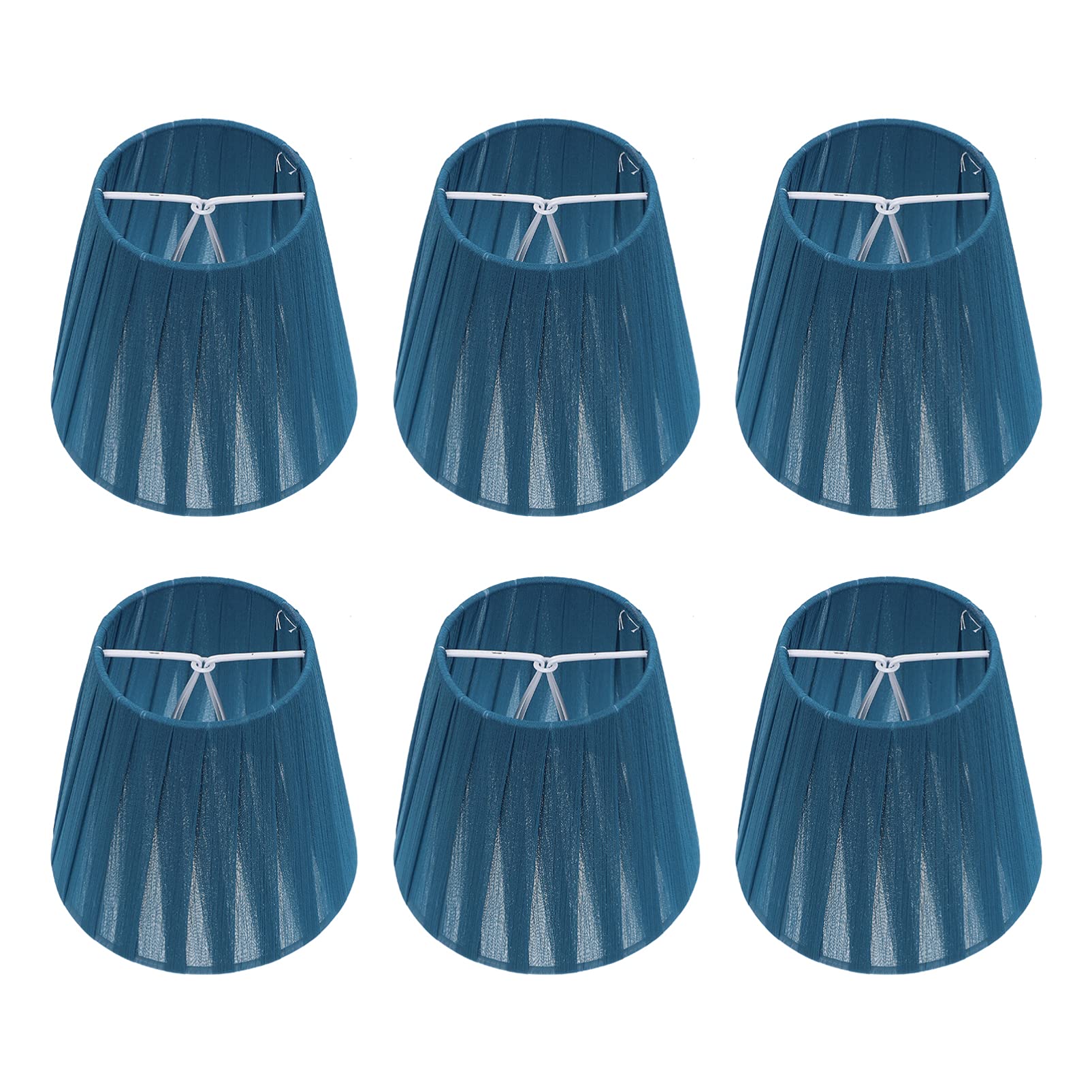Balacoo 6-Piece Modern Drum Fabric Lamp Shade Set - Replacement Lampshades for Table Lamps, Floor Lamps & Wall Lights in Blue | Home Decor & Living Room Lighting Upgrade