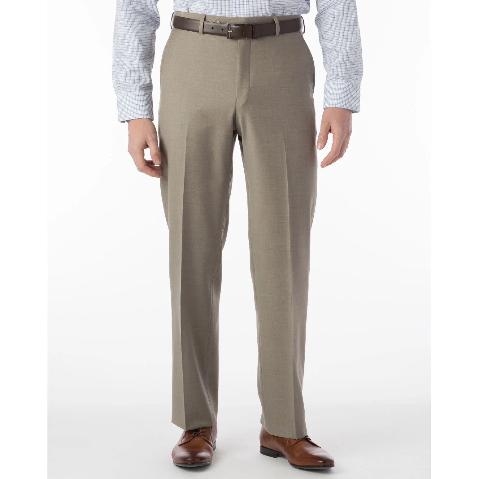 Allen Oniel Taupe Harness Dress Pants for Men - Professional Office & Formal Wear - Perfect for Business Meetings, Weddings & Special Occasions
