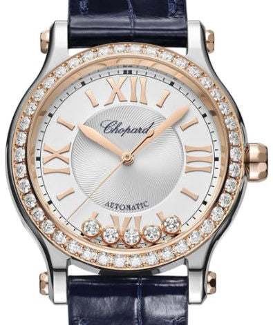 Chopard Happy Sport Ladies Watch - Stainless Steel & Ethical Rose Gold with Diamonds | Luxury Women's Wristwatch for Everyday Wear, Office & Special Occasions