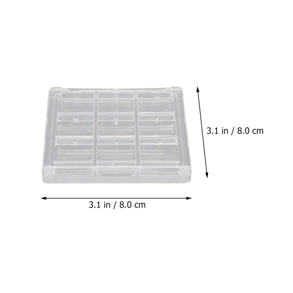 Beaupretty 3-Piece Square Makeup Organizer Set - Travel Eyeshadow & Loose Powder Storage Containers with PP Plastic Tray - White Cosmetic Organizer for Highlighters, Lipstick & Makeup Brushes | Perfect for Home Vanity & Travel Makeup Kit