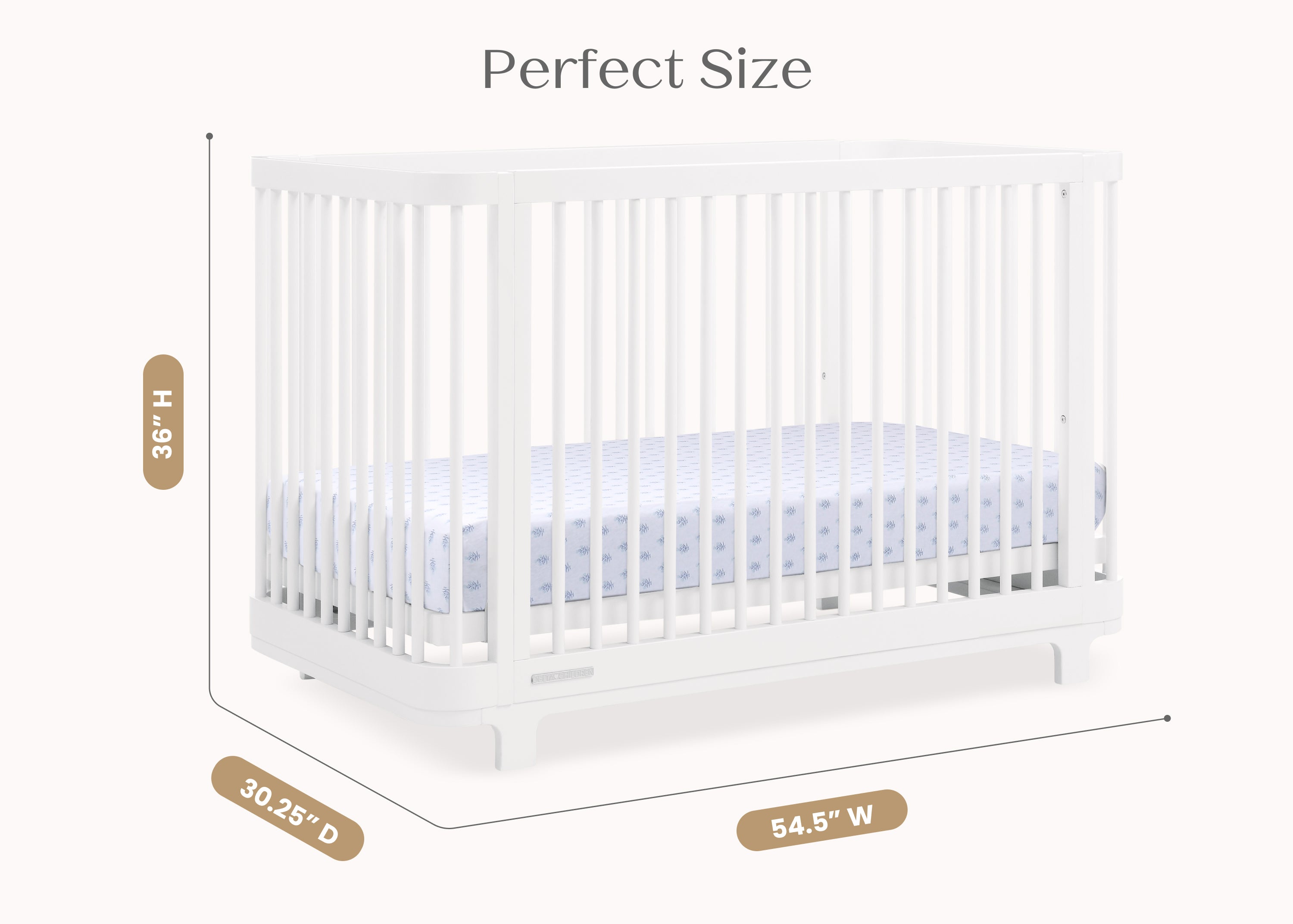 Nest 4-in-1 Convertible Baby Crib - Toddler Bed, Daybed & Full-Size Bed - Safe Nursery Furniture for Newborn to Teen - Perfect for Bedrooms, Daycare & Guest Rooms