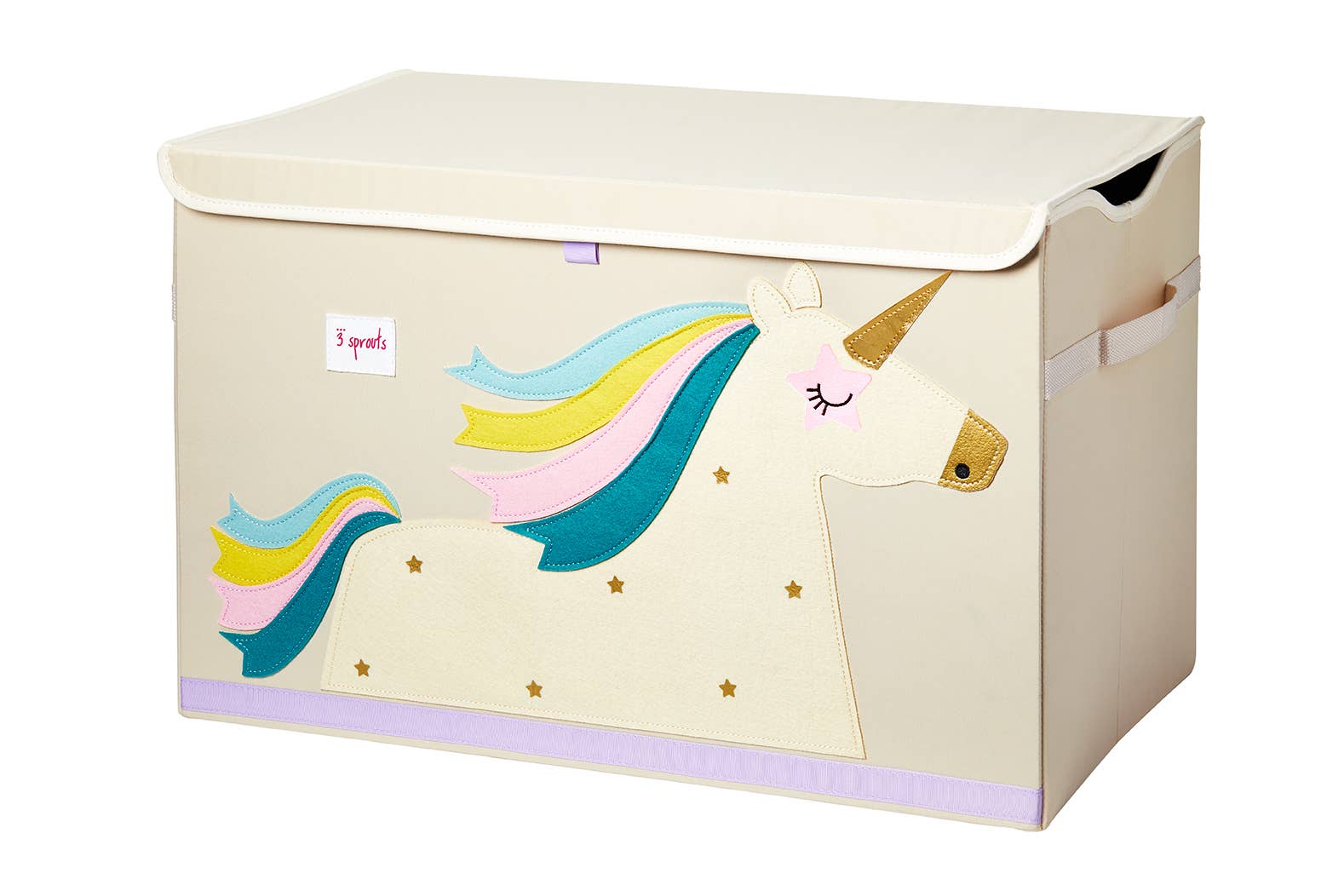 Magical Unicorn Toy Storage Box for Kids - Organize & Decorate Nursery, Playroom, or Bedroom with this Adorable Unicorn-Themed Toy Chest