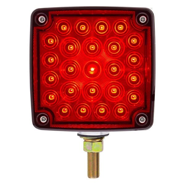 United Pacific 38751 Double Face LED Turn Signal Light - Right Side (RH) 52 Amber & Red LEDs with Amber & Red Lens - Compatible with Trucks, Trailers & RVs