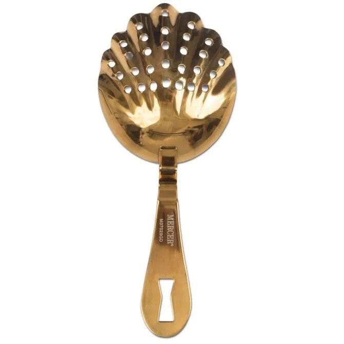 Barfly Scalloped Julep Strainer - Premium Cocktail Strainer for Mixing, Bartending & Home Bars - Perfect for Mint Juleps, Cocktails & Iced Drinks