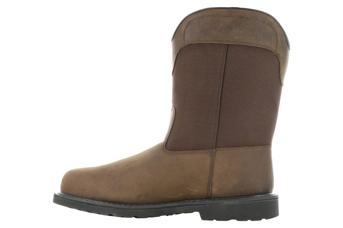 Hoss Buck Wellington Steel Toe Work Boots for Men - Waterproof Safety Shoes for Construction, Hiking & Outdoor Work